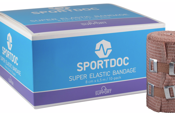 SPORTDOC SUPER ELASTIC BANDAGE 8cm x 4,5m /10-pack