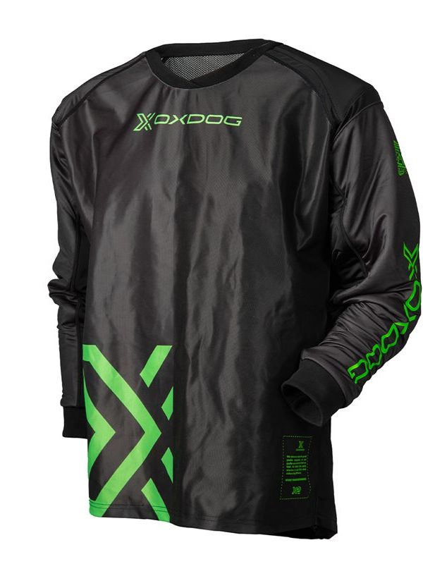 OXDOG X2 GOALIE SHIRT SR Padded Black/Gree XL
