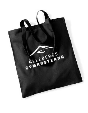 L`s Cotton Bag colored long handles svart