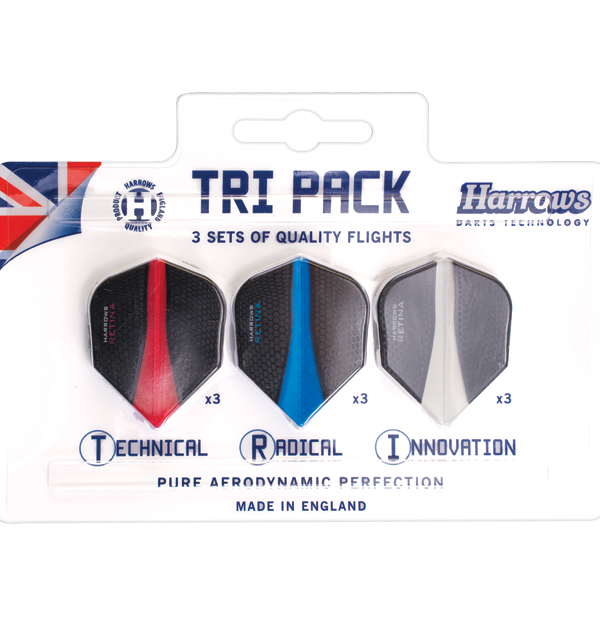 HARROWS Tri Pack Supergrip Flights (9pcs)
