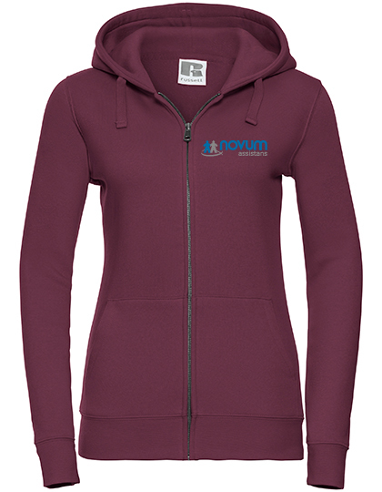 NOVUM RUSSEL AUTHENTIC ZIP HOOD JACKET DAM Burgundy