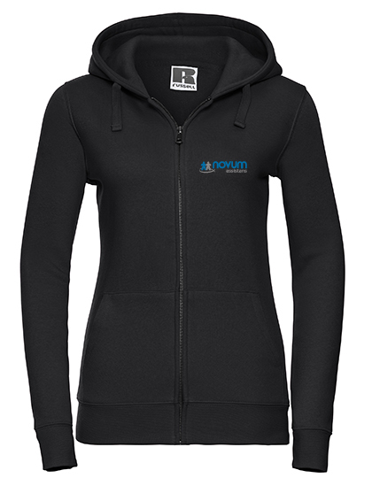 NOVUM RUSSEL AUTHENTIC ZIP HOOD JACKET DAM SVART